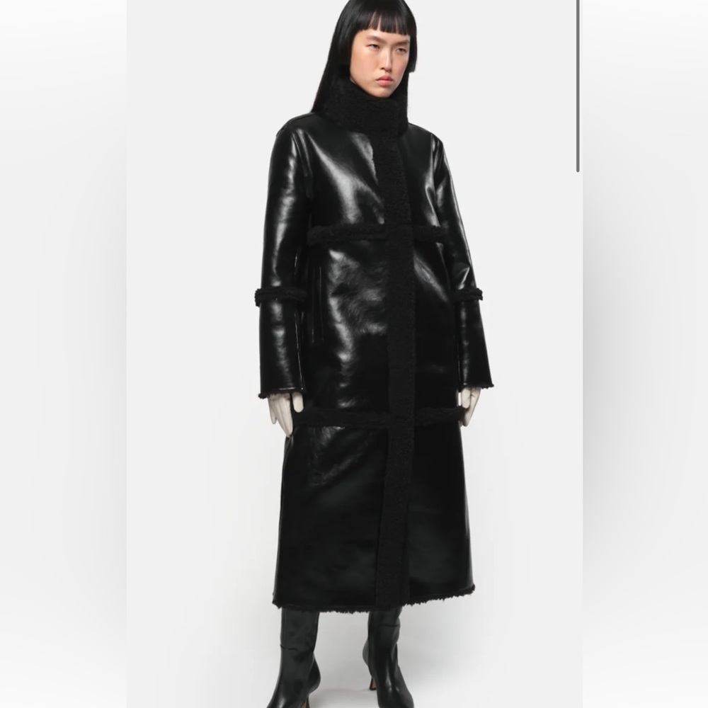 Apparis Tilly Reversable Black Leather Women's Coat